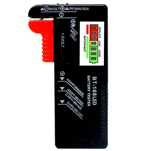 Nartel® LED Digital Battery Tester Verificador de bateria Multi Tamanho para AAA C D 9V 1.5V Botões Baterias de célula