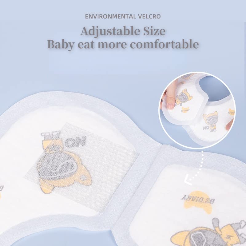 Wowo House Disponível Baby Bib Bib 360 graus recém -nascidos meninos, 30 PCs Travel Bibs com pacote individual, ajustável,