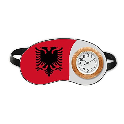 Albânia Flag National Europa Country Sleep Eye Head Relógio Tampa da sombra