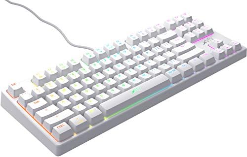 Xtrfy K4 RGB Tenkeyless White Edition, teclado de jogos mecânicos com RGB, EUA