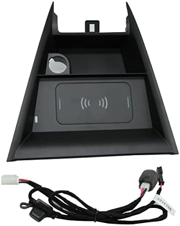 Console do centro do carregador sem fio para Toyota Vios 2014-2018, cobrança de telefone rápida 15W para smartphones do iPhone Android