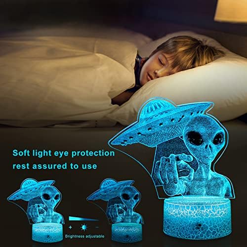 Lâmpada de luz de luz da noite alienígena -16 LED CORES LED MUDANÇA E REMOTO CONTROLOT-NightLights for Kids Room