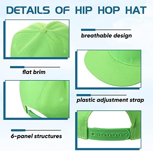 24 PCs Classic Snapback Hats Baseball Cap Hip Hop Style Hats Flat Bill For Men Mulheres Capéu de Caminhão Ajustável Capéu Esporte