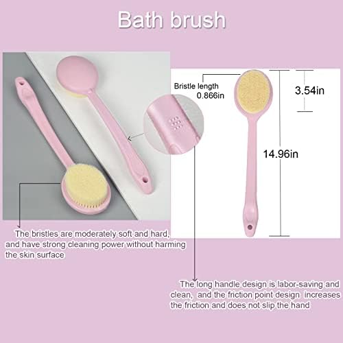 UauHappypypy esfoliante escova de banho de 6 peças Conjunto de chuveiro Body Scrucker Brush Facial Brush Slow feito com plástico
