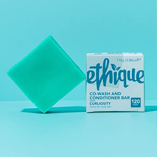 Ethique Curliosity Co-lavagem e barra de condicionador para cabelos encaracolados-sem sulfato, sem plástico, vegan,