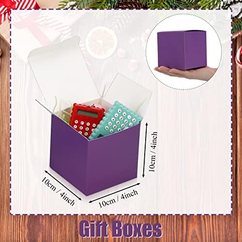 48 Pacote caixas de presente coloridas Kraft Paper Cube