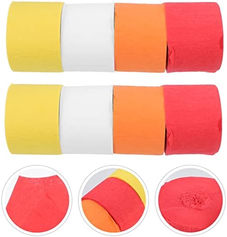 Jojofuny Halloween Decorações de Halloween Decorações 8pcs Streamers Crepe Paper Crepe Rolls