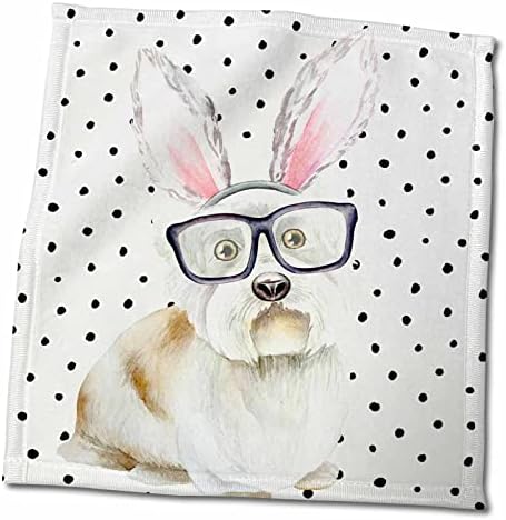 Ilustração de cachorro engraçado e fofo 3drose em polkadots- dandie dinmont terrier - toalhas