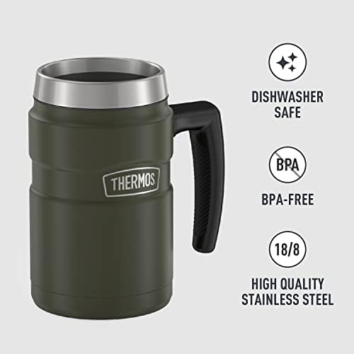 Thermoxless Stainless King 16oz caneca de mesa, 16 onças, verde fosco