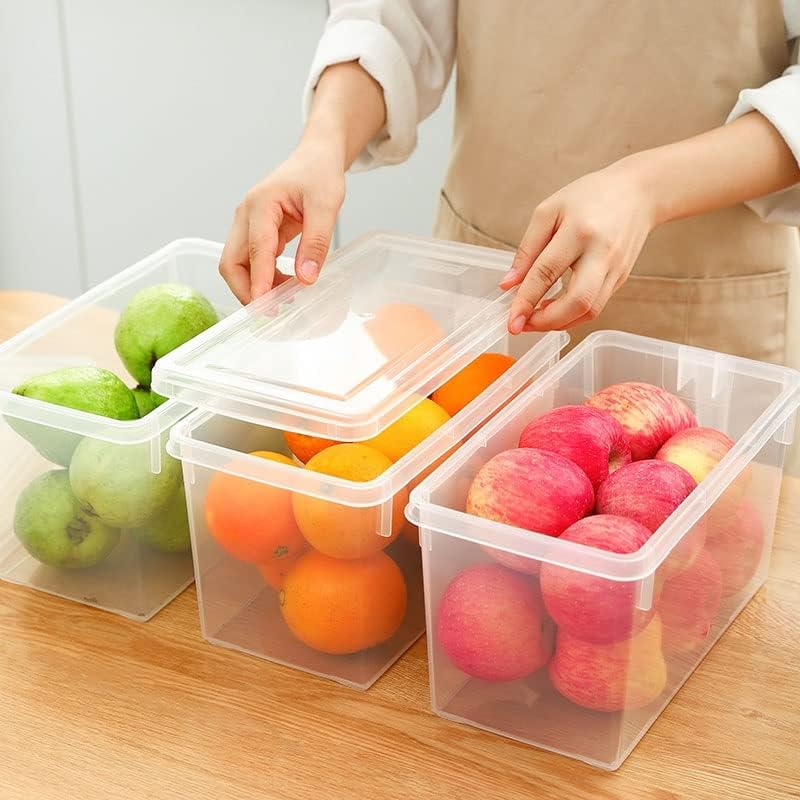 Doubao Kitchen Transparent Storage Box grãos de grãos contêm caixas de geladeira de contêiner de alimentos organizadores