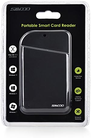 Leitor de cartão inteligente Saicoo 2-em-1 DOD/CAC Card Reader e TF/Micro SD, compatíveis com Mac OS, Win, Linux-Versão