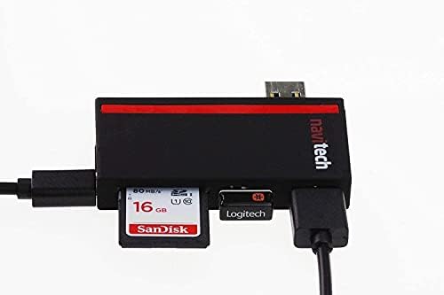 Navitech 2 em 1 laptop/tablet USB 3.0/2.0 Adaptador de cubo/micro USB Entrada com SD/micro sd leitor de cartão compatível com o HP Envy X360 13-AY0002SF 13.3 Laptop