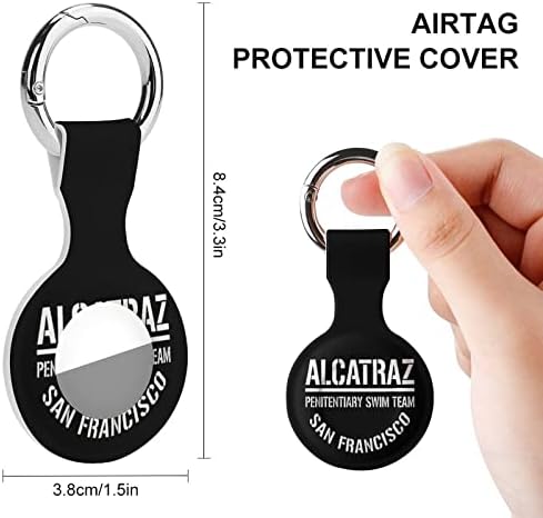 Equipe de natação da penitenciária de Alcatraz São Francisco Cover Protetive Case Compatível para Airtag Anti-Perd Locator Solter