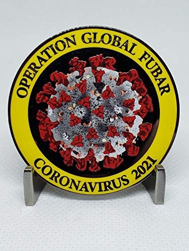 2021 Desafio policial Operação de moeda Global Fubar Covid Challenge - Cluster de trabalhadores essencial Cluster Clusterfuck Corona