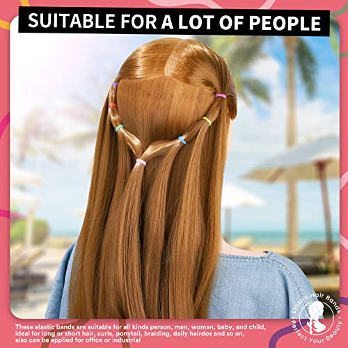 Capinhas de cabelo, elásticos de borracha para crianças adolescentes para meninas pequenas de cabelos finos, cores, 300pcs