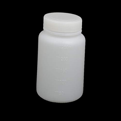 X-Dree 5pcs 250ml Plástico Redonda de reagente de reagente garrafa de garrafa engross (Campiona di Bottiglia di Reagente