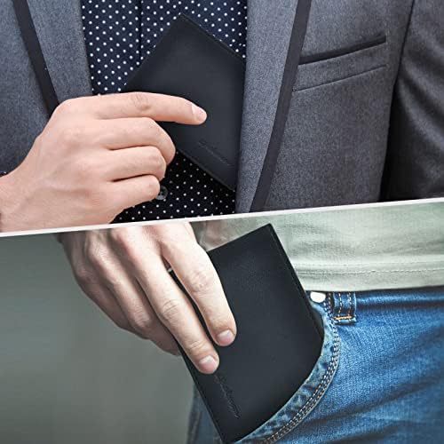 Cheelmon Slim Wallet for Men Id Window com RFID bloqueando o bolso frontal minimalista Bifold Bifold Bussiness Card Titular Gift for Men