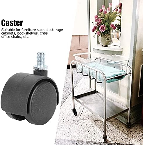 Casters de Alvinlite, rodas de plástico universal de plástico universal de 360 ​​graus de 360 ​​graus 4 peças de rodízios de 1,5