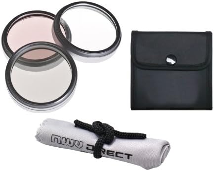 Kit de filtro de lente de 3 peças com várias peças com várias peças compatível com a Sony Handycam hdr-ux20