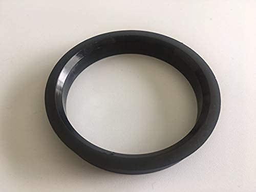 NB-AERO 4PC Concurgações de policarbono preto 71,12mm a 64,1mm | Anel central hubCentric 64,1 mm a 71,12 mm para muitos acura honda