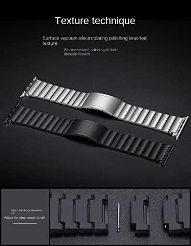 Danmus Titanium Band Compatível para Apple Watch Ultra Band 49mm Titanium Metal Watch Strap com fivela curva compatível com Apple Watch SE/Série 8/7 45mm/44mm banda