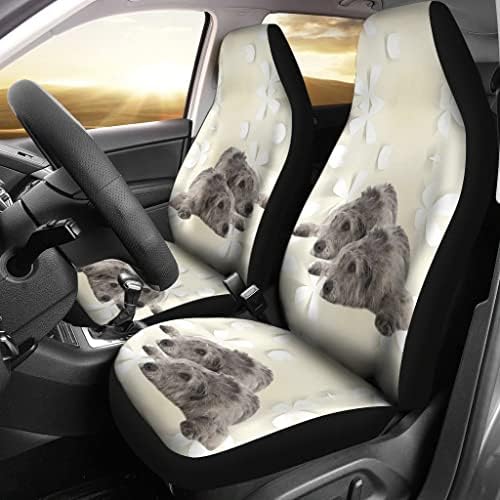 Amazing Irish Wolfhound Dog Print Car Seat Covers Universal Fit Car Seat Covers - Amazing Irish Wolfhound Dog Print Car Seat Covers