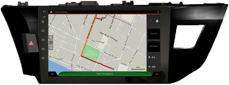 Android 10 Autoradio Navigação de carro Multimídia Multimedia GPS Radio 2.5D Tela de toque Fortoyota Levin 2013-2018