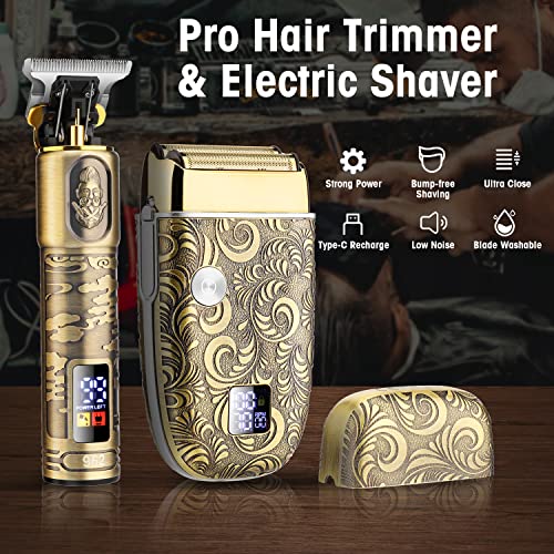 Suttik Professional Hair Clippers and Electric Shaves Define barba Trimmer para homens Men sem fio Tim de cabelo T Cabelo elétrico