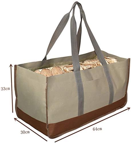 Cabilock Canvas Bags Tote Tote de lenha pesada porta -lenha transportadora de bolsas de tela de envasão de envasas