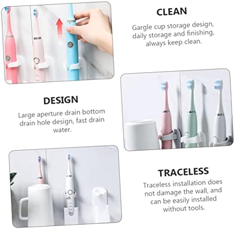 Hemoton 4pcs de armazenamento dental para cabide de rack de dentes elétricos suportes de escova de dentes elétricos suporte