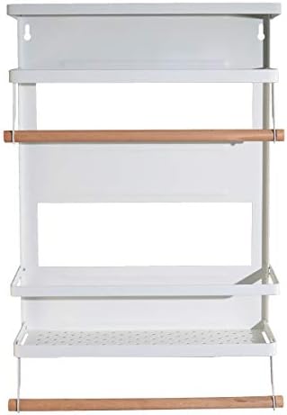 Grideira magnética Organizador de refrigerador de rack de rack de rack de rack de camada dupla de cozinha dobrável prateleira