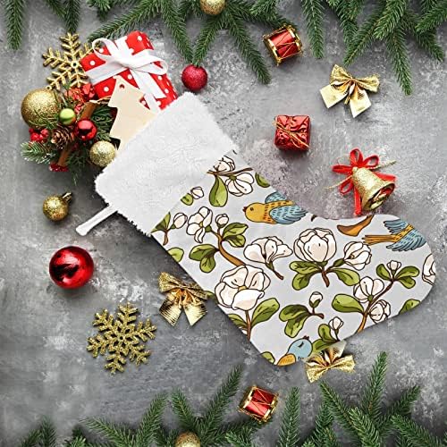 Meias de Natal de Alaza e Birds clássicos personalizados grandes decorações de meia para decoração de festa de férias em família 1 pacote, 17,7