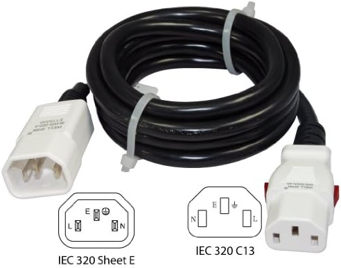 Conntek 10a Server/IT/CPU Cord IEC C14 para IEC C13 Push Bloqueio
