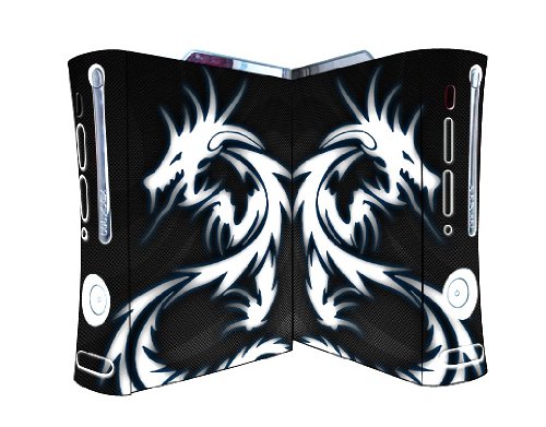 Bundle monster vinil skins Acessório para Xbox 360 Game Console - Cobrar adesivo protetor de placa face Decalque - dragão azul