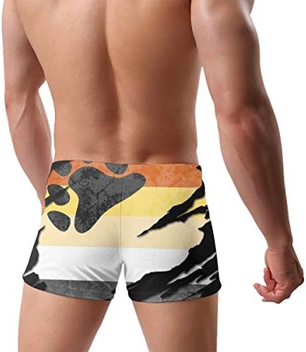 Mocsone urso orgulho bandeira dos homens roupas de banho básico boxer de baú de bagunça