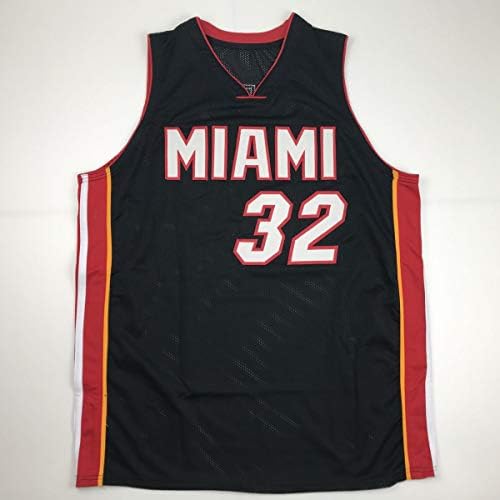 Autografado/assinado Shaquille Shaq O'Neal Miami Black Basketball Jersey Beckett Bas Coa