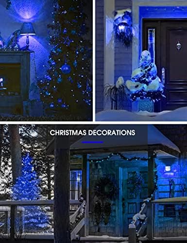 Lohas liderou a lâmpada azul A19, lâmpadas coloridas 17W, E26 Base Blue Lights Non-Dim, iluminação decorativa para Halloween, varanda, casa, festa, 2 pacote