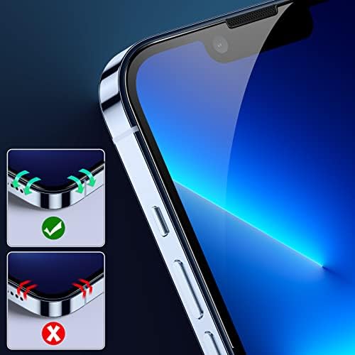 Protetor de tela Ravol Compatível com iPhone 13 Pro Max, 2 2,5d de vidro temperado com escudo de alto-falante 9H Drafidade anti-arranhões