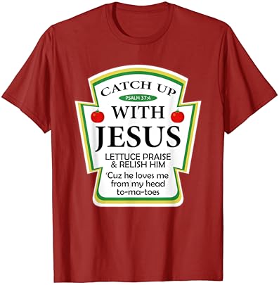 Catchup With Jesus camisa de camiseta engraçada de presente cristão