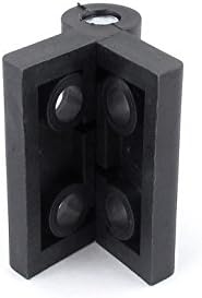 Aexit Cabinete preto Cabilhões de armários da porta de armário 2 folhas Rolução de plástico reforçado Roupedores