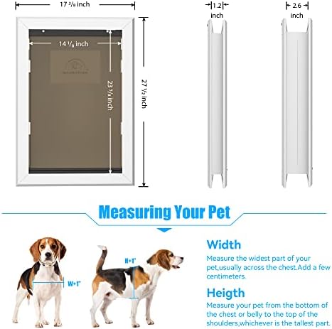 Porta de cachorro do Mavricflex com o painel de trava deslizante, porta de cachorro grande e com eficiência de energia, instalação