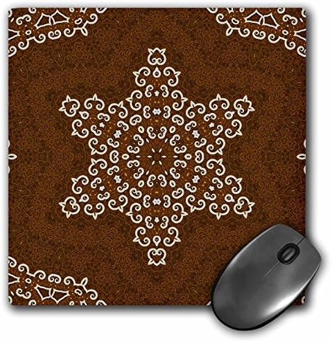 3drose LLC 8 x 8 x 0,25 polegadas mouse pad, mandala de estrela de guardanapo árabe