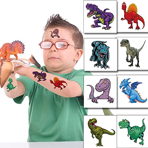 TAZIMI 40 PCS 3D DINOSAURS TATOOS TEMPORÁRIAS PARA CRIANÇAS -Tatuagem à prova d'água Dinosaur para meninos, Tattoos de dinossauros