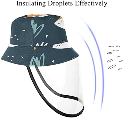 Chapéu de proteção para adultos com escudo facial, chapéu de pescador anti -sun tap, guirlanda de natal