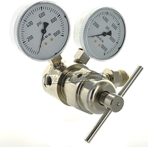 Miller Smith 823-00-09 Silverline de alta pressão reguladores de bronze analítico, 500 psi