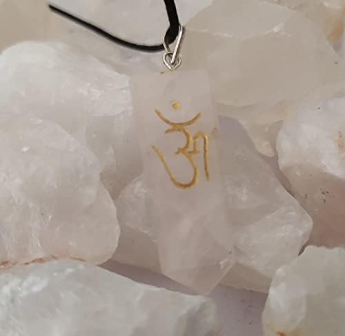 Nirdesh rose quartzo de cristal pingente colar reiki cura para meditação de ioga cura gemed medalhas de pedra preciosa