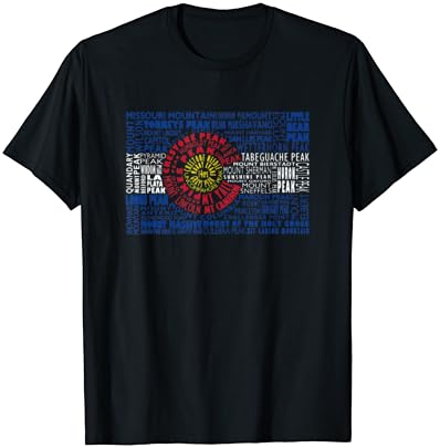 T-shirt de presente de alpinista de alpinista 14er do Colorado Fartteeners Floreners Bandeira