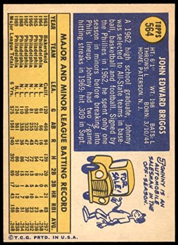 1970 Topps # 564 Johnny Briggs Philadelphia Phillies NM/MT Phillies