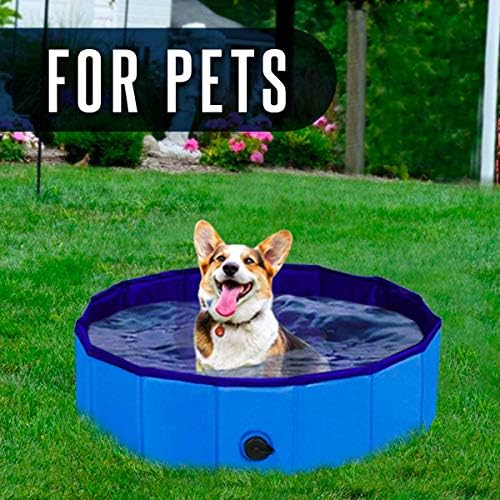 Piscina de cães dobráveis ​​ZENTO - piscina portátil infantil - piscina dobrável para cães grandes e pequenos - banheira