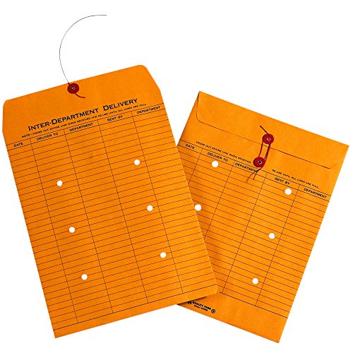 Lógica de fita TLEN1095 Envelopes entre departamentos, 10 x 13, vermelho